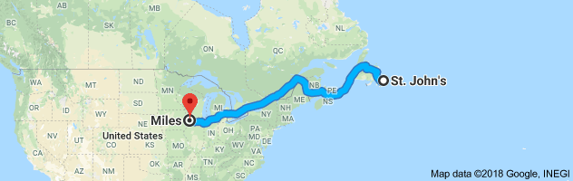 shipping from Newfoundland to Iowa