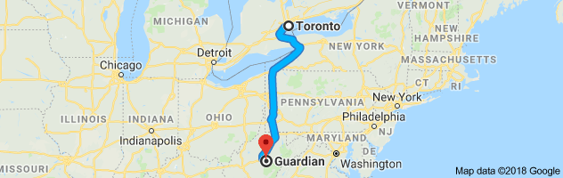 shipping from Ontario to West Virginia