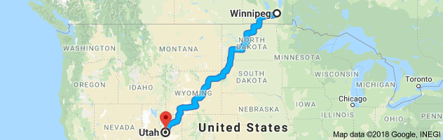 shipping from Manitoba to Utah