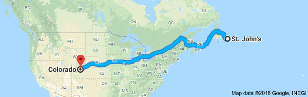 shipping from Newfoundland to Colorado